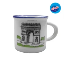 قهوه خوری سرامیک سفید طرحدار