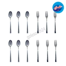 قاشق چنگال استیل اس جی مدل شیکاگو (6 عدد قاشق 6 عدد چنگال)