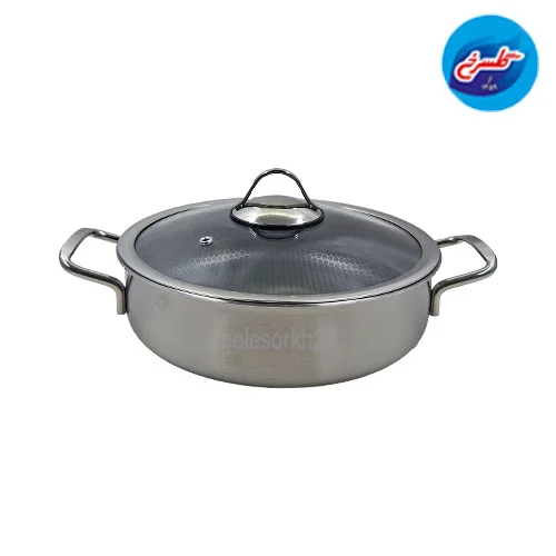 تابه استیل سارینوکس کف لیزری سایز 24