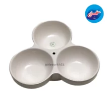 اردوخوری سرامیکی طرح دایره دسته چوبی