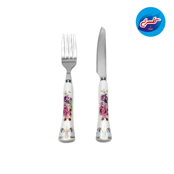 سرویس قاشق چنگال دسته سرامیک