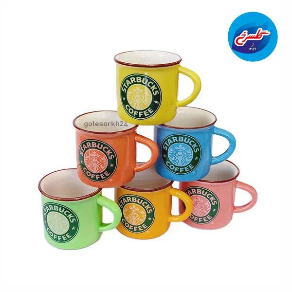 قهوه خوری سرامیک 6 رنگ استارباکس