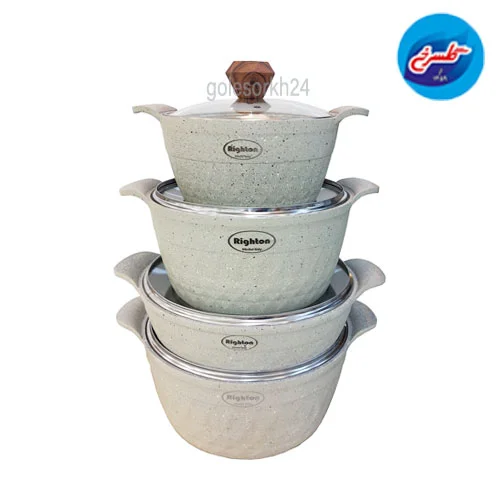 سرویس قابلمه چدن رایتون 8پ طوسی