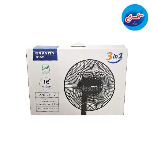 پنکه سه منظوره گرویتی مدل GF-501 مشکی