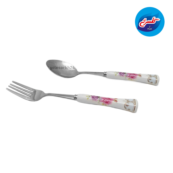 سرویس قاشق چنگال دسته سرامیک